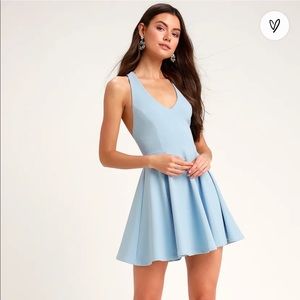 Lulus | Lawson Light Blue Skater Dress
